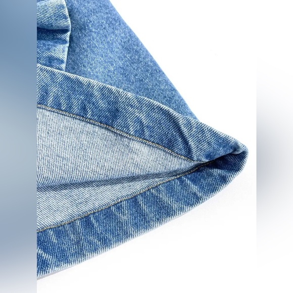 Blooming Blue Rose High Waisted Three-Dimensional Flower Asymmetrical Skirt - Picture 5 of 10